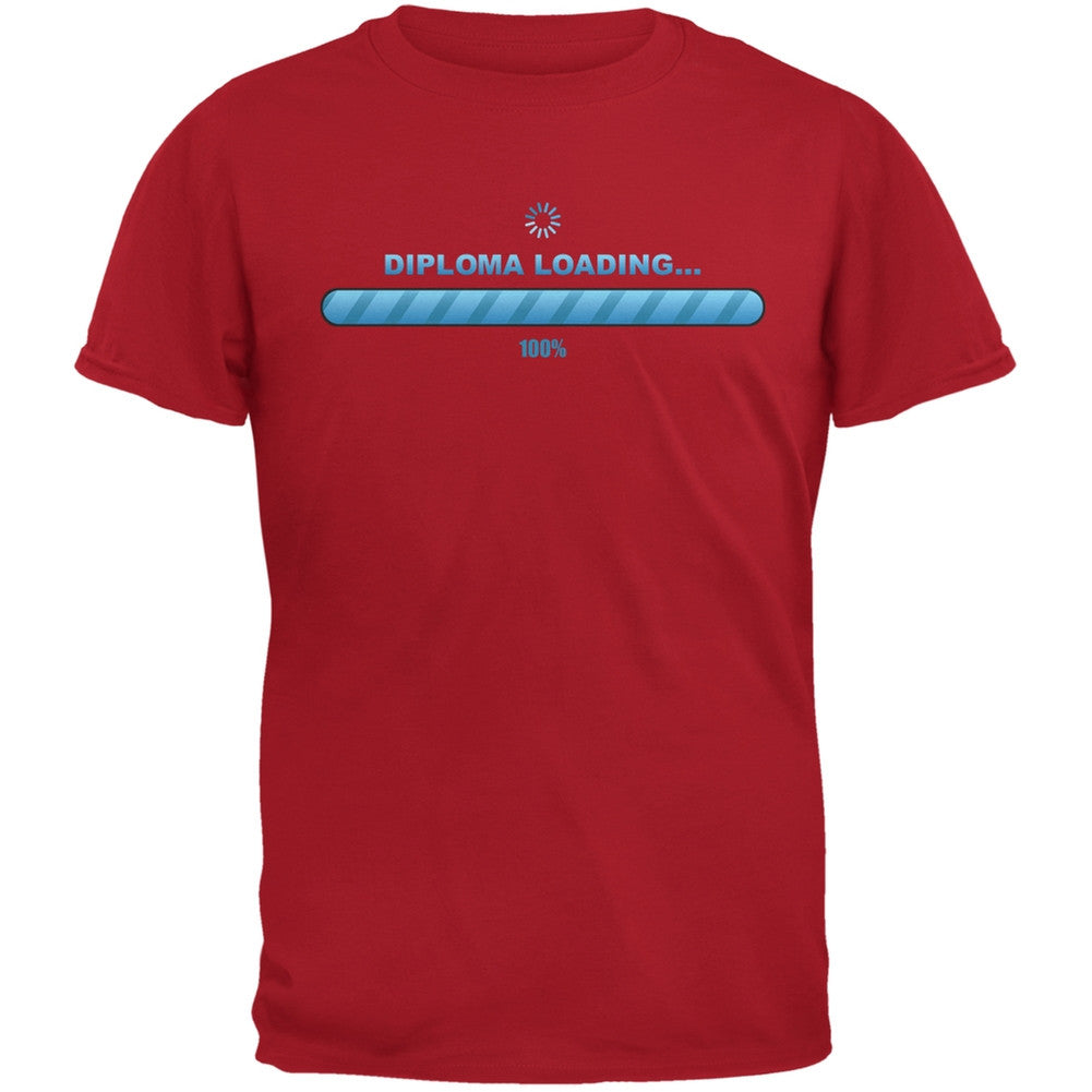 Graduation - Loading Diploma Red Adult T-Shirt Men's T-Shirts Old Glory 2XL Red
