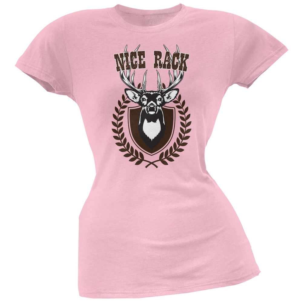 Nice Rack Pink Juniors Soft T-Shirt Juniors T-Shirts Old Glory 2XL Pink