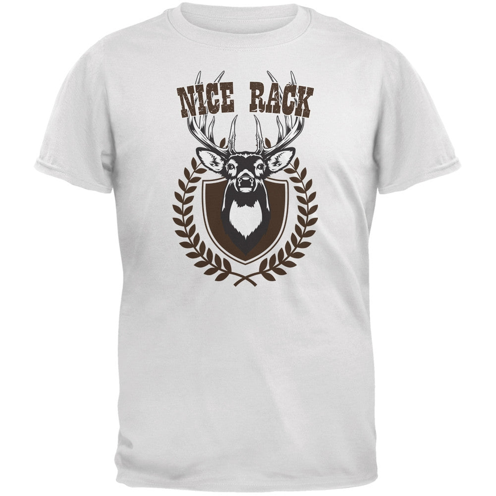 Nice Rack White Adult T-Shirt Men's T-Shirts Old Glory 2XL White