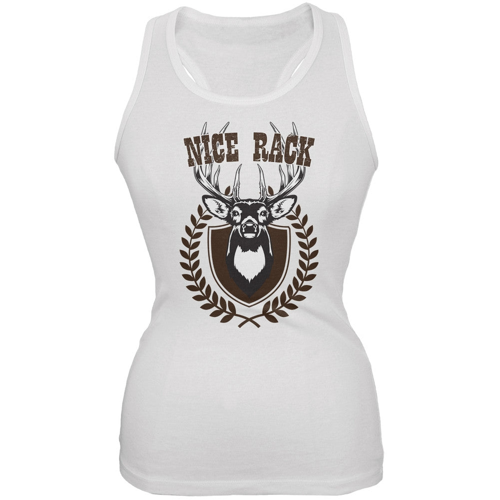 Nice Rack White Juniors Soft Tank Top Juniors T-Shirts Old Glory 2XL White