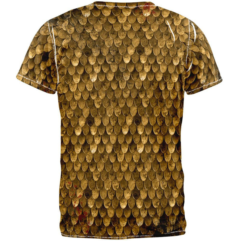 Bronze Scale Armor Costume All Over Adult T-Shirt Men's T-Shirts Old Glory