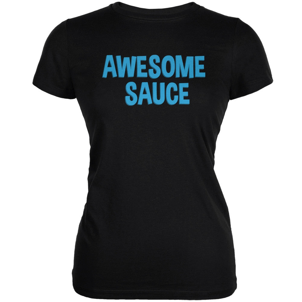 Awesome Sauce Black Juniors Soft T-Shirt Juniors T-Shirts Old Glory 2XL Black