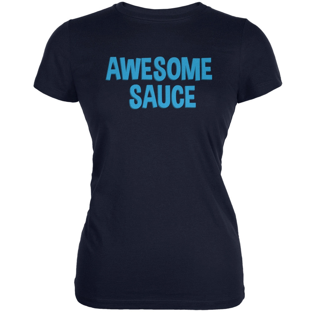 Awesome Sauce Navy Juniors Soft T-Shirt Juniors T-Shirts Old Glory 2XL Blue