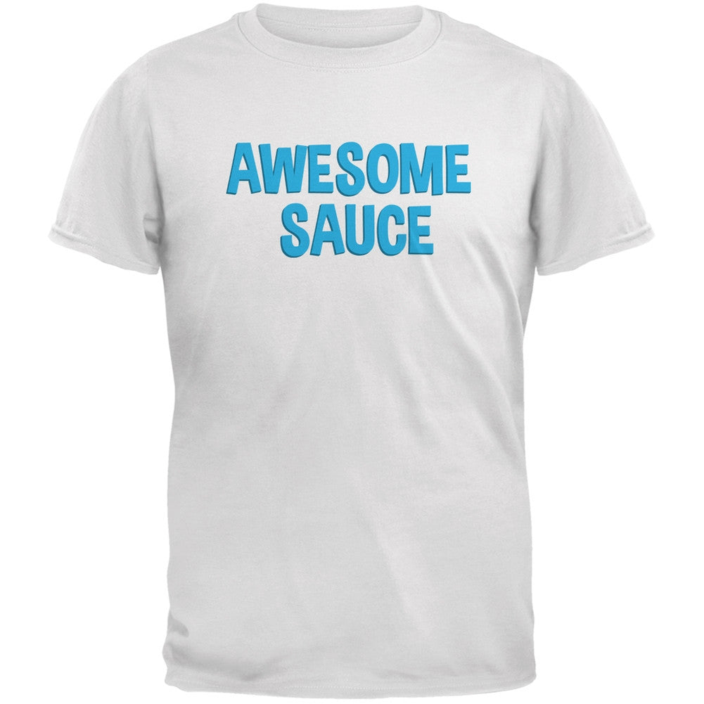 Awesome Sauce White Adult T-Shirt Men's T-Shirts Old Glory 2XL White