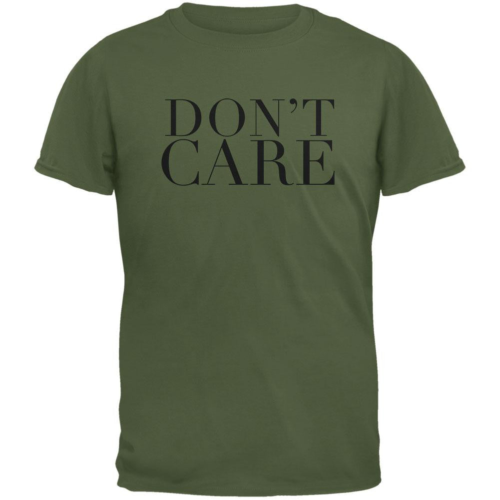 Don't Care Military Green Adult T-Shirt Men's T-Shirts Old Glory 2XL Green