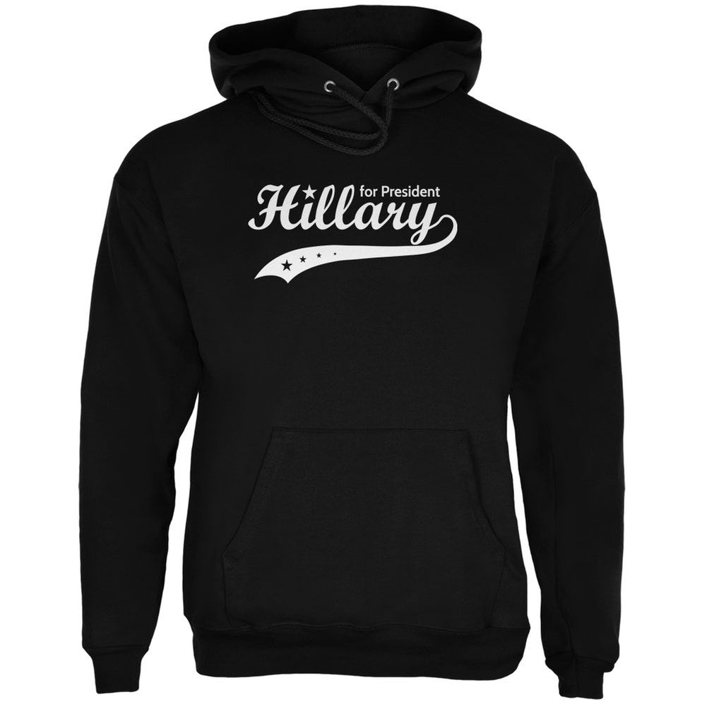 Election 2016 - Hillary Clinton for President Swoosh Black Adult Hoodie Men's Hoodies Old Glory 2XL Black