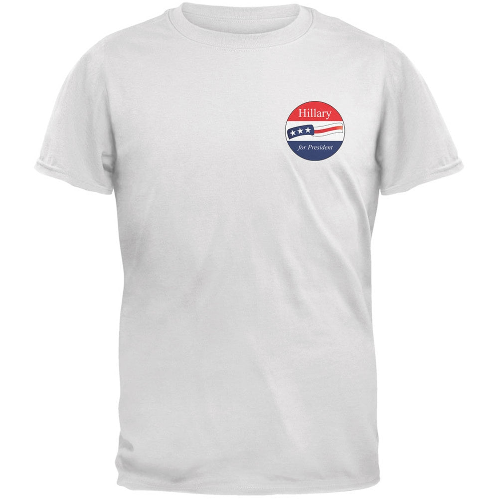 Election 2016 - Hillary Clinton for President Jersey White Adult T-Shirt Men's T-Shirts Old Glory 2XL White