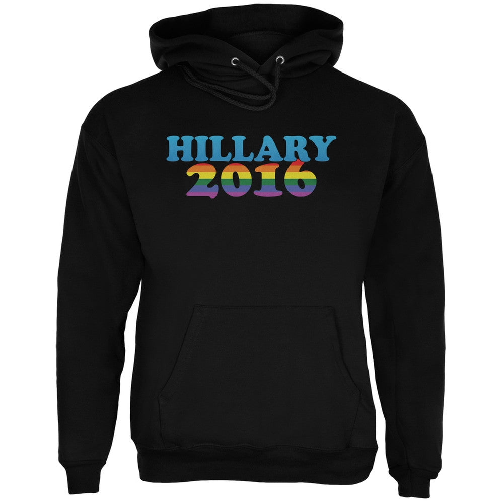 Election - 2016 Hillary Gay Pride Black Adult Hoodie Men's Hoodies Old Glory 2XL Black