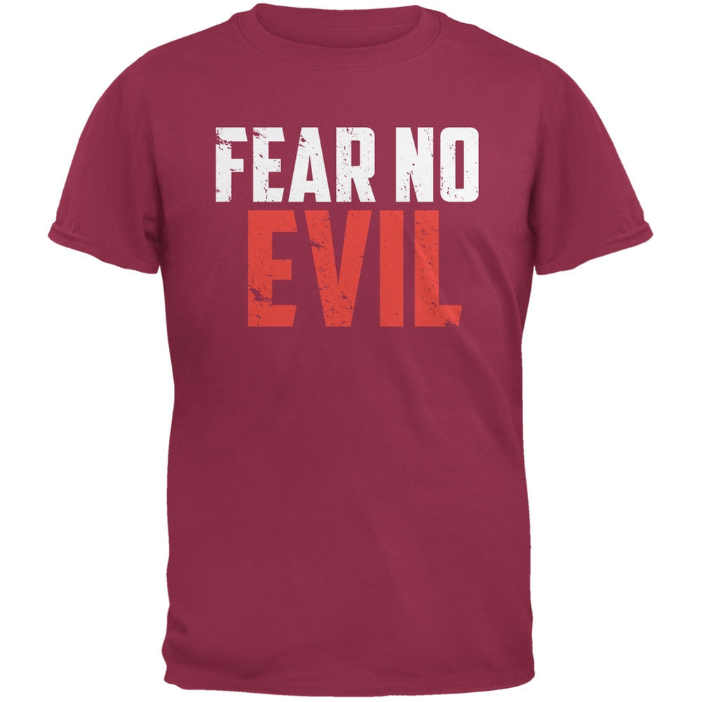 Fear No Evil Cardinal Red Adult T-Shirt Men's T-Shirts Old Glory 2XL Red
