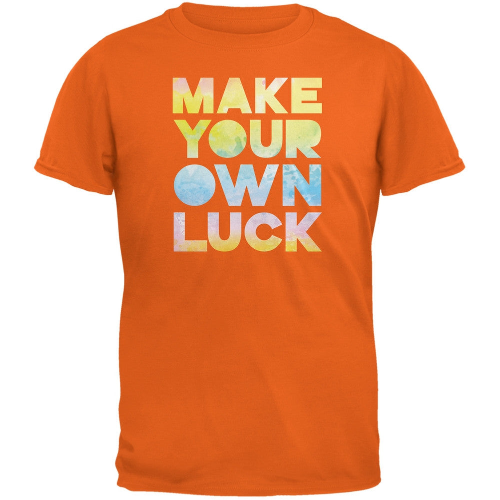 Make Your Own Luck Orange Adult T-Shirt Men's T-Shirts Old Glory 2XL Orange