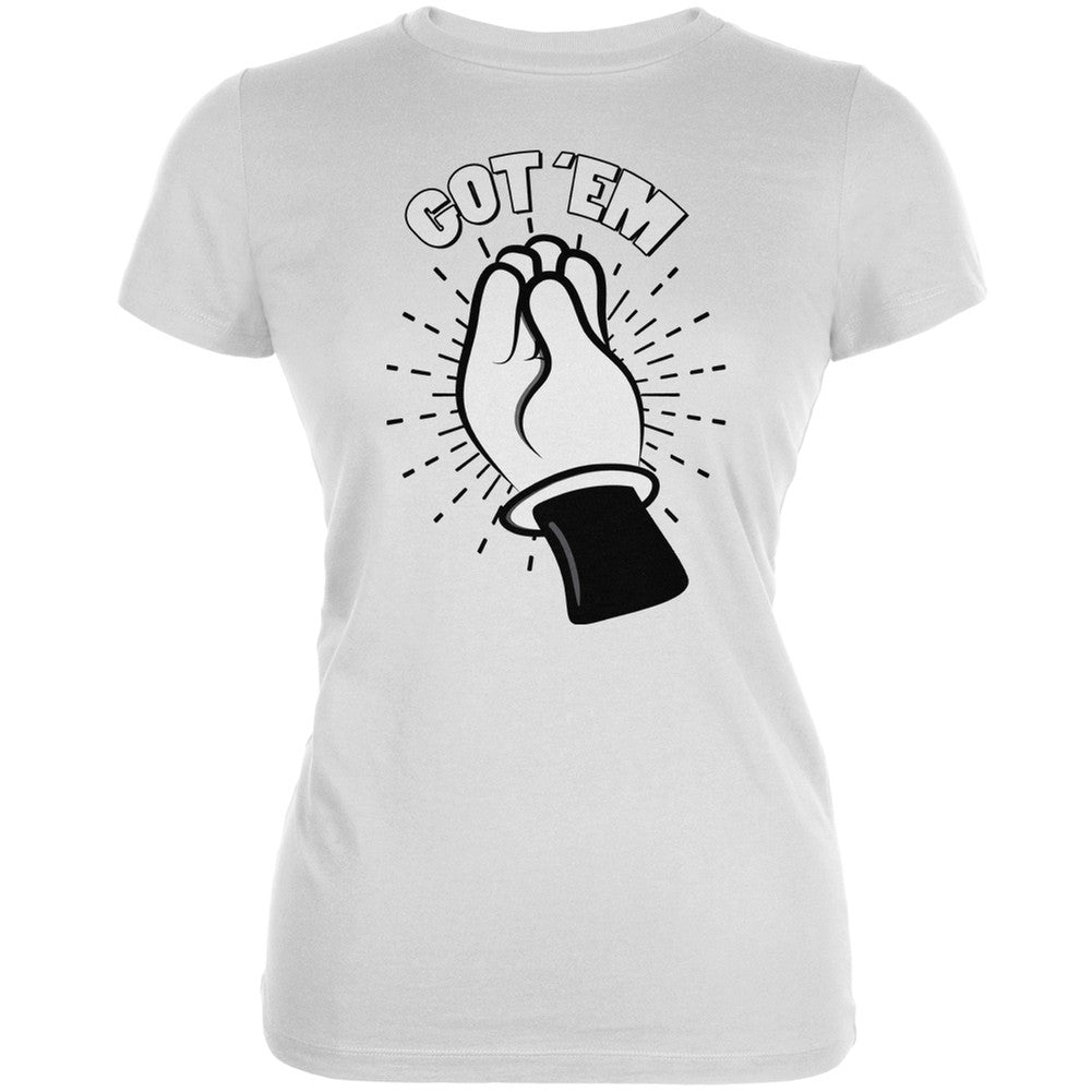 Got Em White Juniors Soft T-Shirt Juniors T-Shirts Old Glory 2XL White