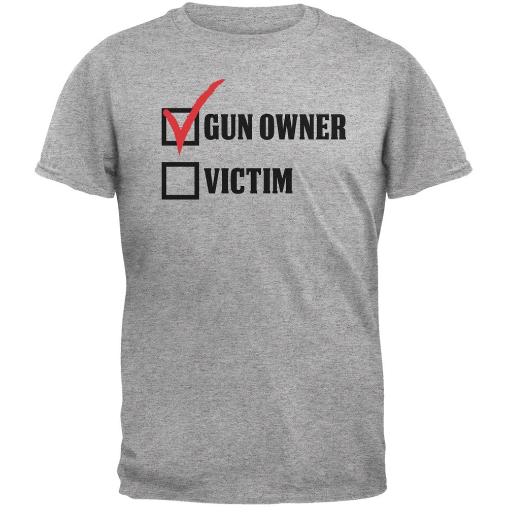 Gun Owner Heather Grey Adult T-Shirt Men's T-Shirts Old Glory 2XL Grey