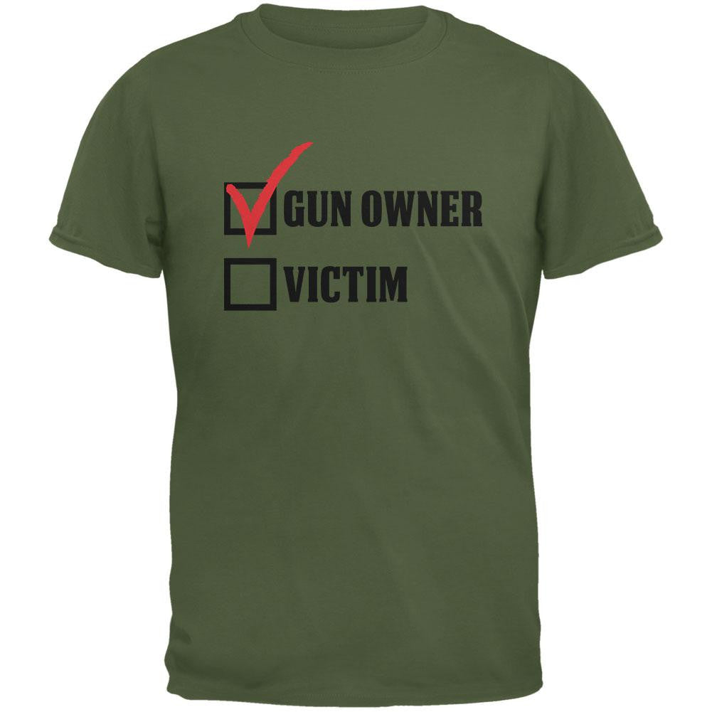 Gun Owner Military Green Adult T-Shirt Men's T-Shirts Old Glory 2XL Green