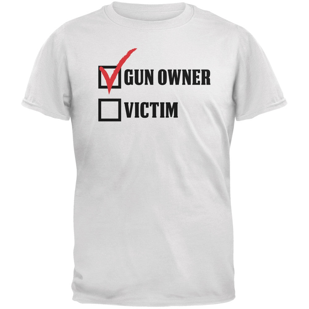 Gun Owner White Adult T-Shirt Men's T-Shirts Old Glory 2XL White