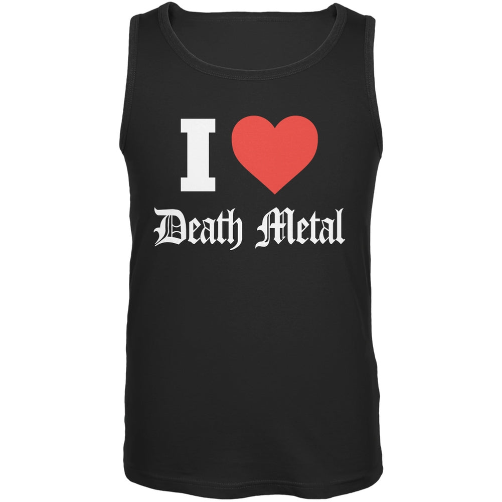 I Heart Death Metal Black Adult Tank Top Men's Tank Tops Old Glory 2XL Black