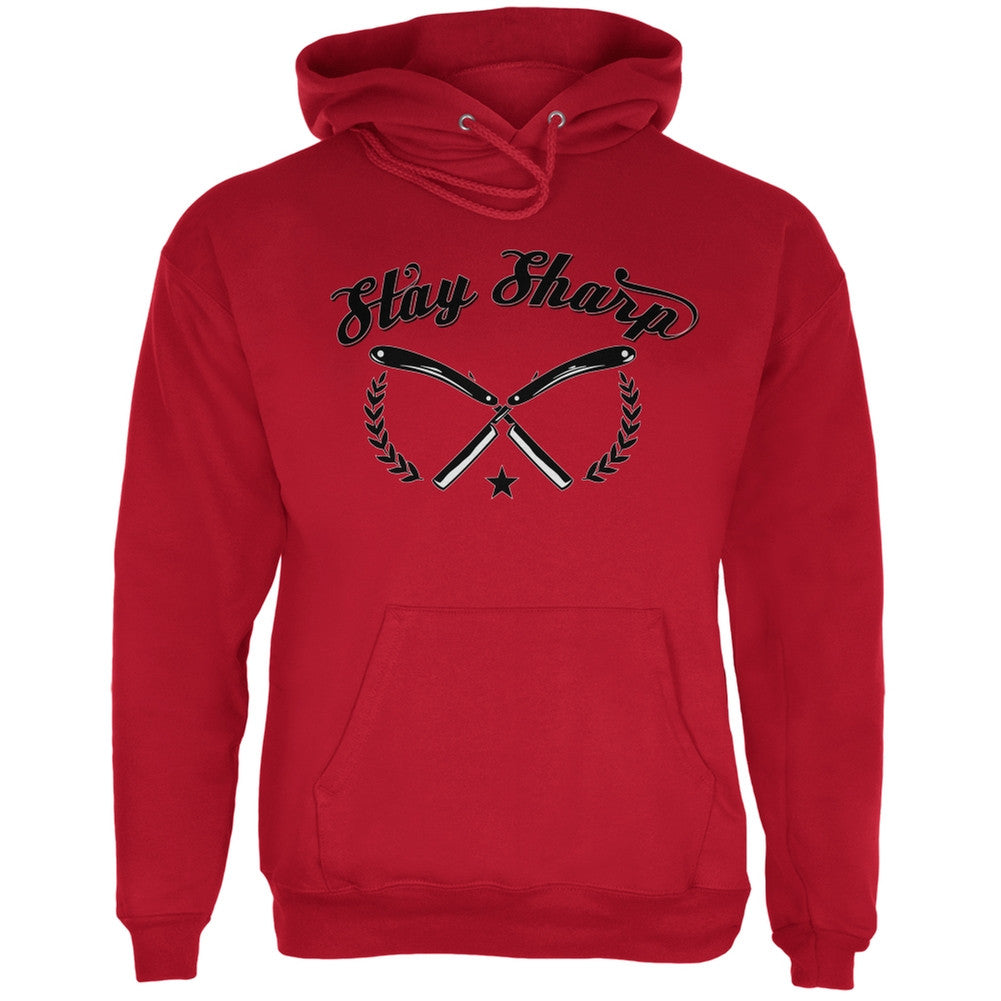 Stay Sharp Red Adult Hoodie Men's Hoodies Old Glory 2XL Red