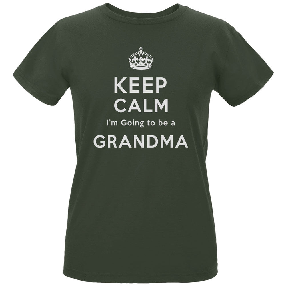 Keep Calm Going to be Grandma City Green Women's Organic T-Shirt Women's T-Shirts Old Glory LG Green