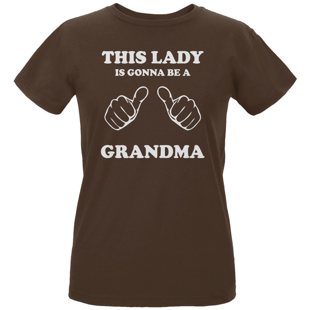 This Lady Gonna be Grandma Chocolate Women's Organic T-Shirt Women's T-Shirts Old Glory LG Brown