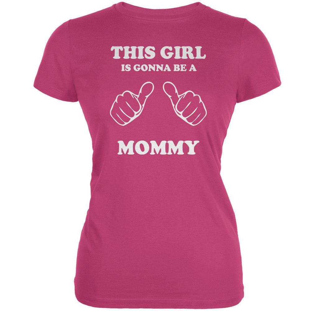This Girl Gonna be Mommy Berry Pink Juniors Soft T-Shirt Juniors T-Shirts Old Glory 2XL Pink