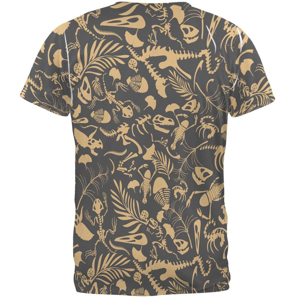 Dinosaur Fossil All Over Adult T-Shirt Men's T-Shirts Old Glory