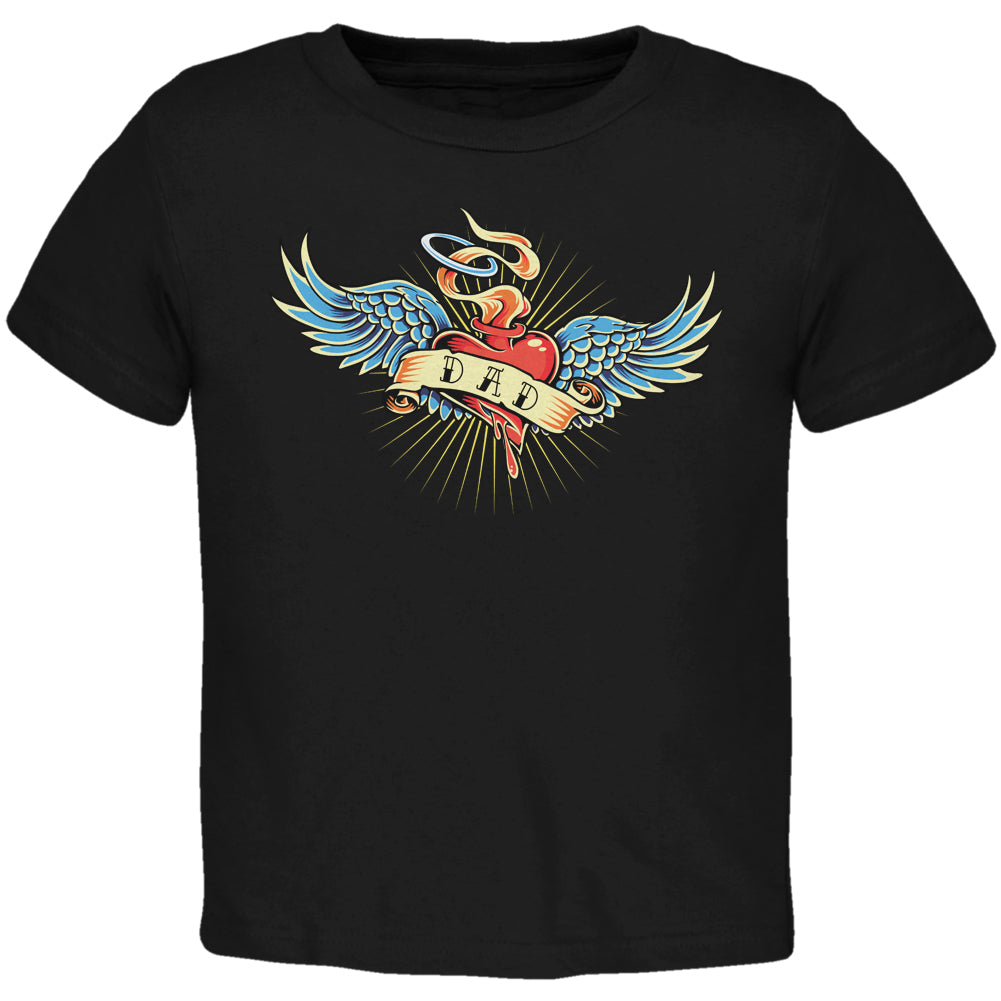 Father's Day - Vintage Dad Tattoo Black Toddler T-Shirt Toddler T-Shirts Father's Day 2T Black