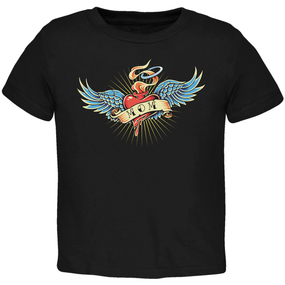 Mother's Day - I Love My Tattoo Mom Black Toddler T-Shirt Toddler T-Shirts Old Glory 2T Black