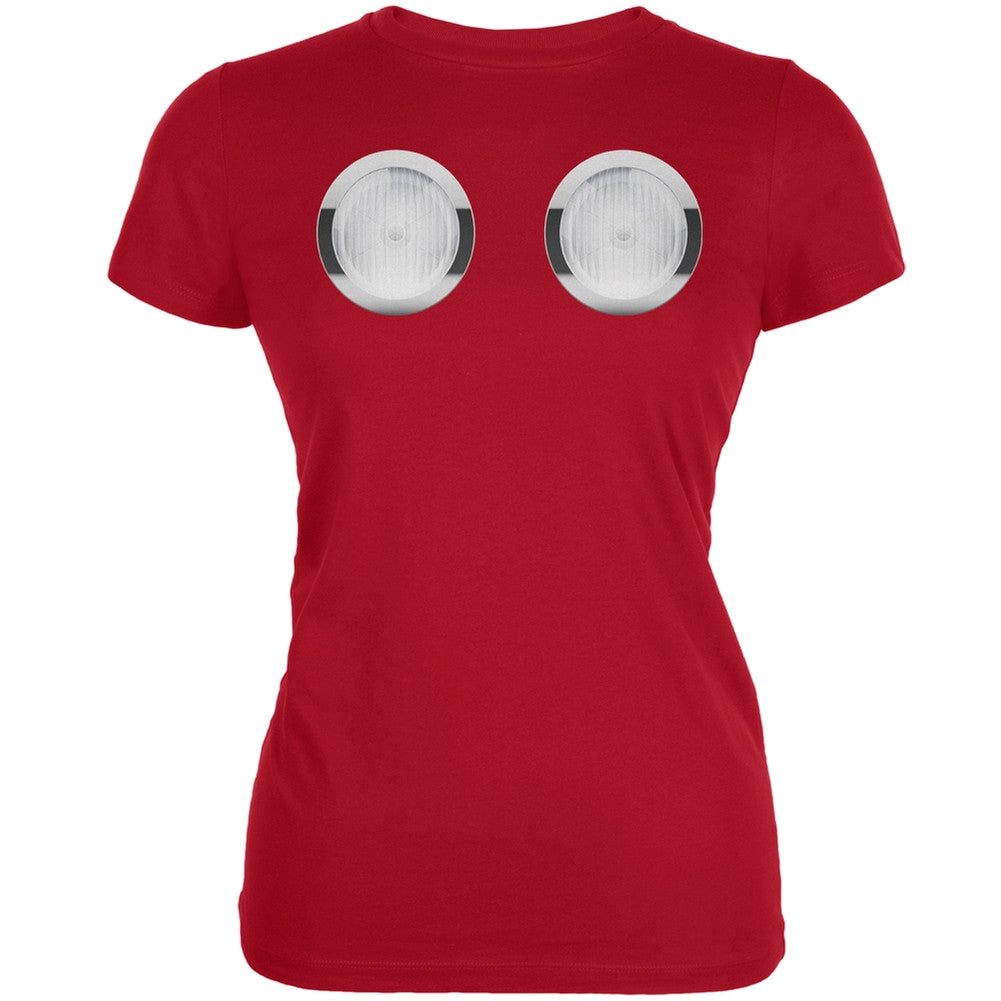 Classic Headlights Funny Red Juniors Soft T-Shirt Juniors T-Shirts Old Glory 2XL Red