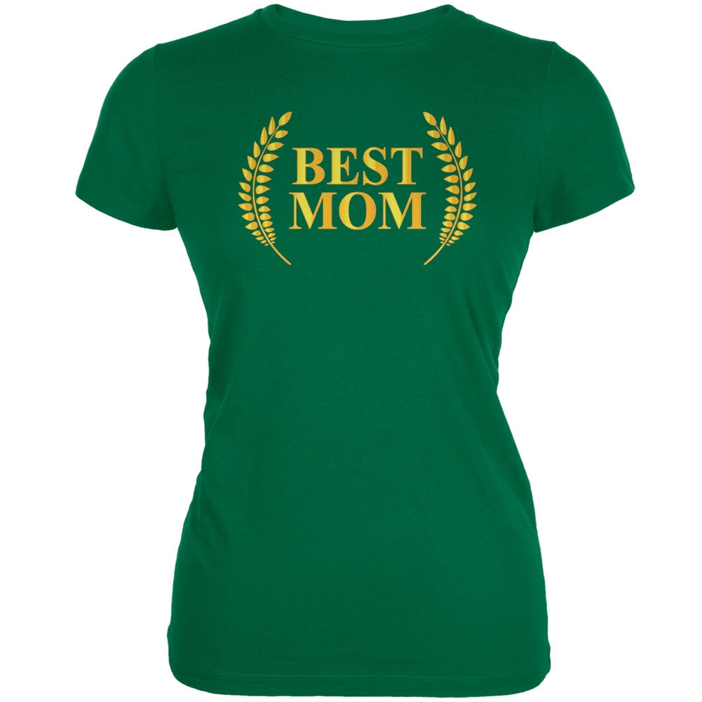Mothers Day - Best Mom Laurel Kelly Green Juniors Soft T-Shirt Juniors T-Shirts Old Glory 2XL Green