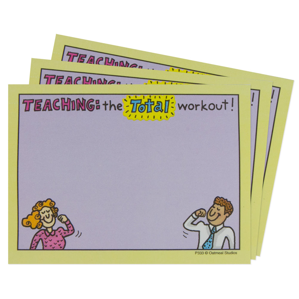 Teaching: The Total Workout! 40 Self-Stick Note Pad Note Pads Teaching OS Multi