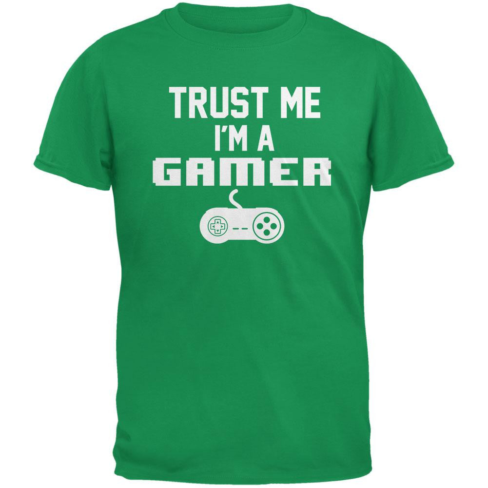 Trust Me Im A Gamer Irish Green Adult T-Shirt Men's T-Shirts Old Glory 2XL Green