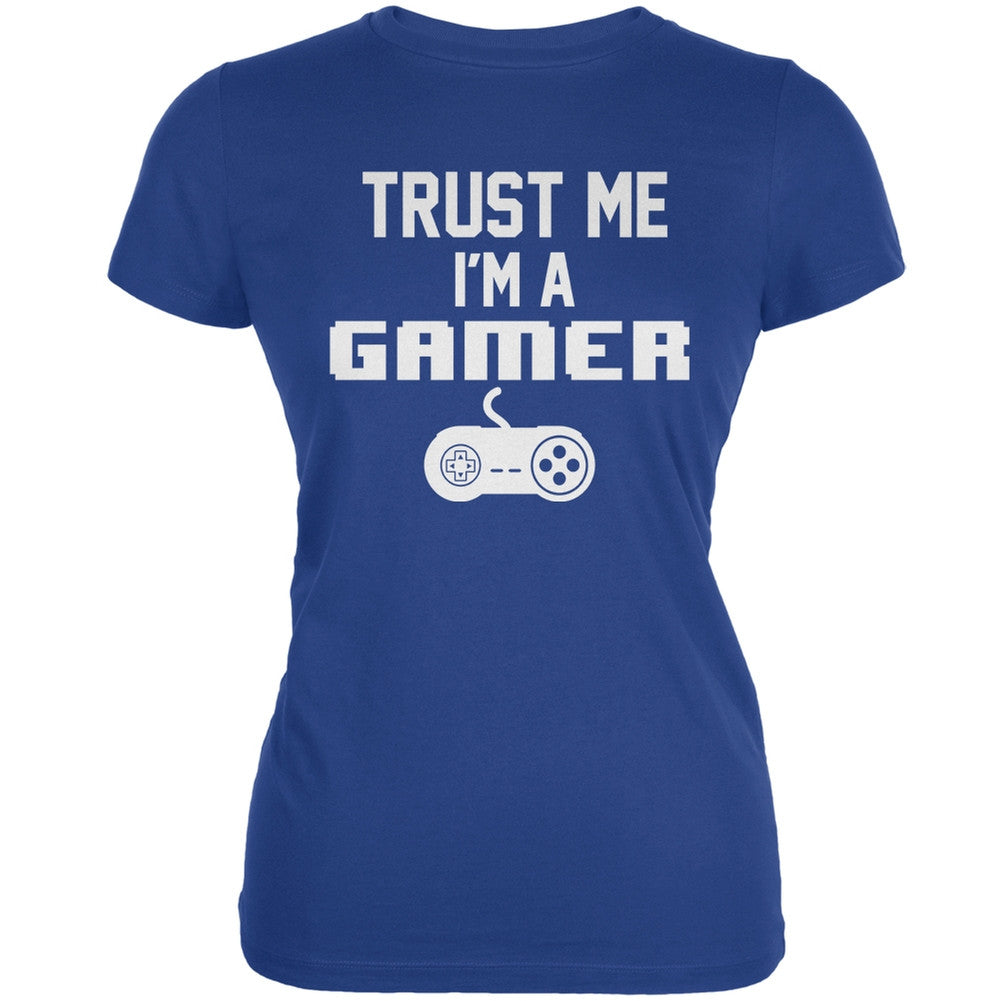 Trust Me Im A Gamer Royal Juniors Soft T-Shirt Juniors T-Shirts Old Glory 2XL Blue
