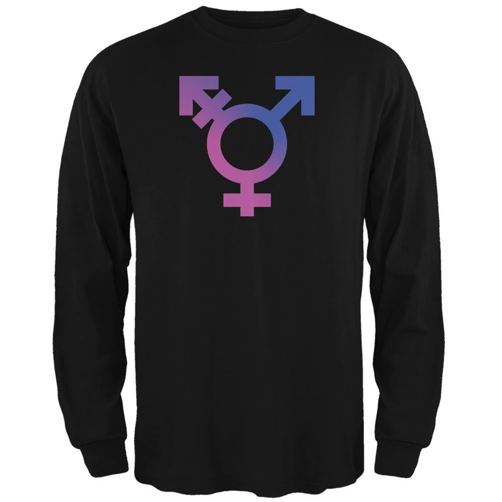 Transgender Symbol Caitlyn Jenner Black Adult Long Sleeve T-Shirt Men's Long Sleeves Old Glory 2XL Black