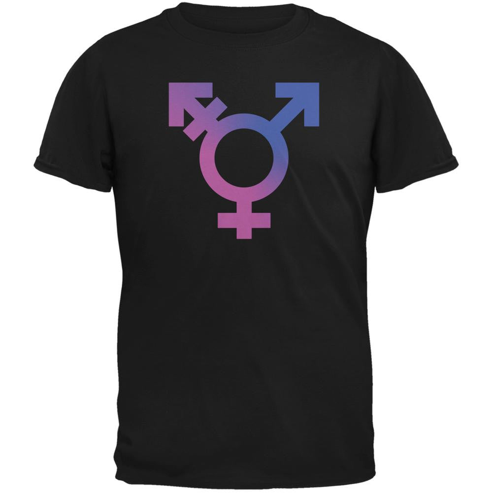 Transgender Symbol Caitlyn Jenner Black Adult T-Shirt Men's T-Shirts Old Glory 2XL Black