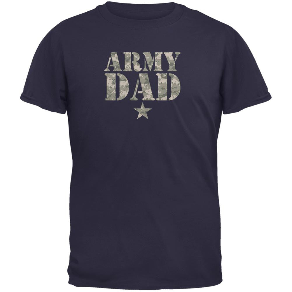 Father's Day Army Dad Navy Adult T-Shirt Men's T-Shirts Old Glory 2XL Blue