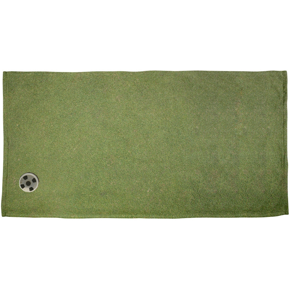 Father's Day - Golf Putting Green All Over Beach Towel Beach Towels Old Glory