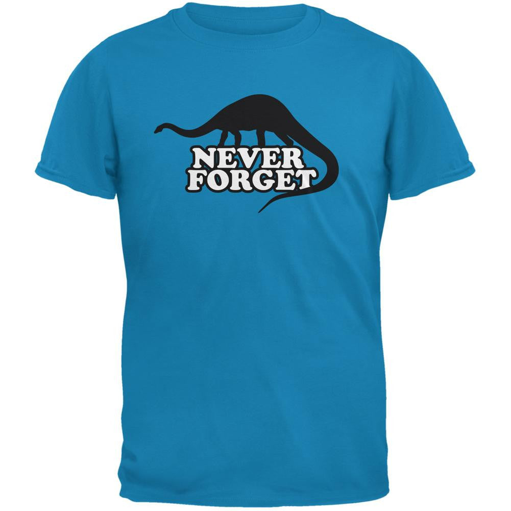 Jurassic - Never Forget Sapphire Blue Adult T-Shirt Men's T-Shirts Old Glory 2XL Blue