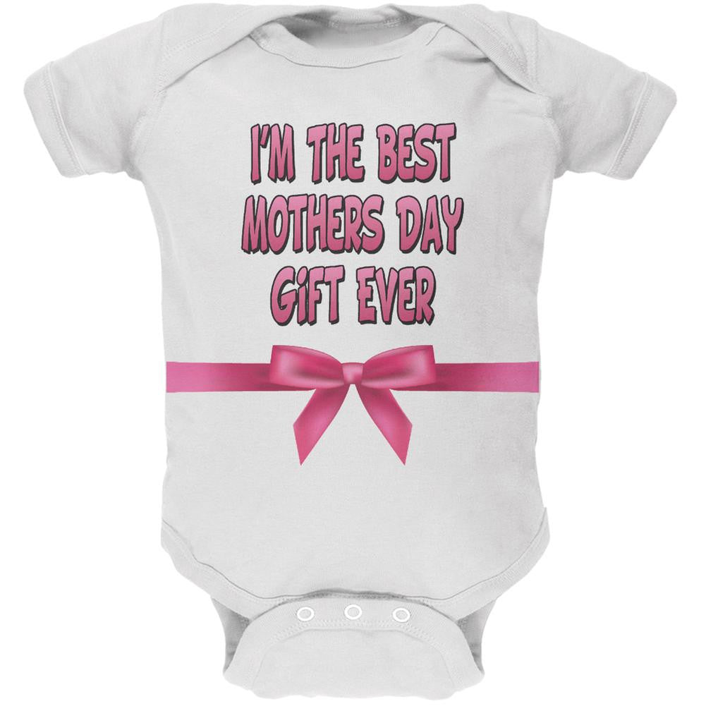 Mothers Day - Best Mothers Day Gift White Soft Baby One Piece Baby One Piece Old Glory 0-3M White