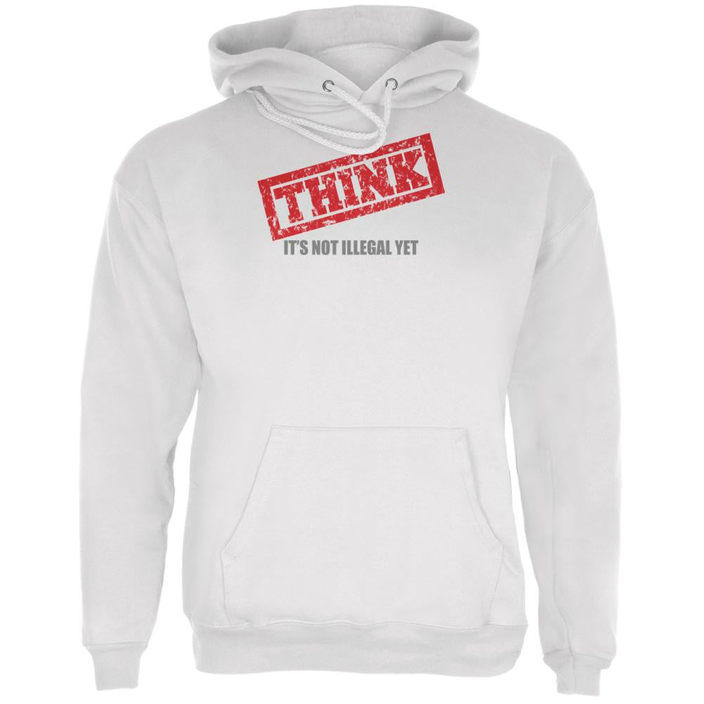 Thought Police White Adult Hoodie Men's Hoodies Old Glory LG White