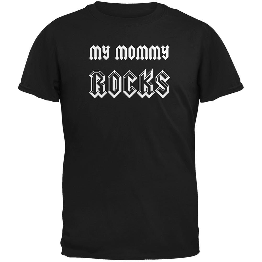 Mother's Day - My Mommy Rocks Black Youth T-Shirt Youth T-Shirts Old Glory LG Black