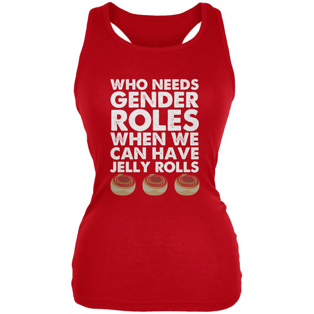Who Needs Gender Roles - Jelly Rolls Red Juniors Soft Tank Top Juniors Tank Tops Old Glory 2XL Red