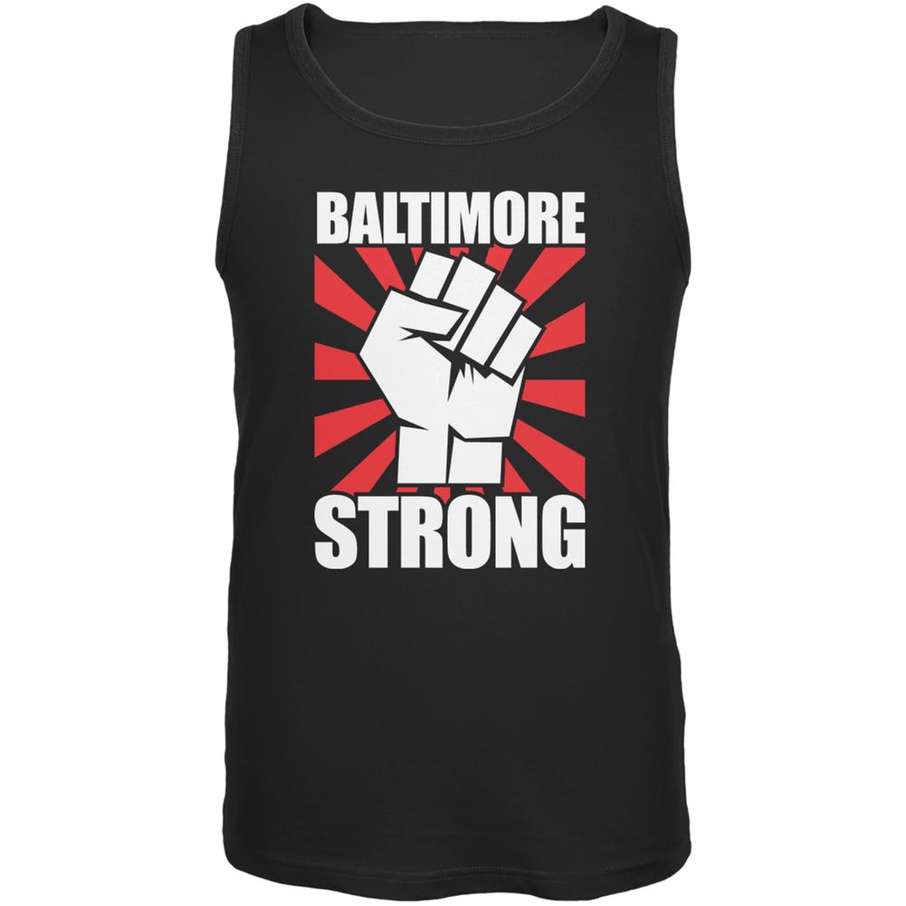 Baltimore Strong Black Adult Tank Top Men's Tank Tops Old Glory 2XL Black