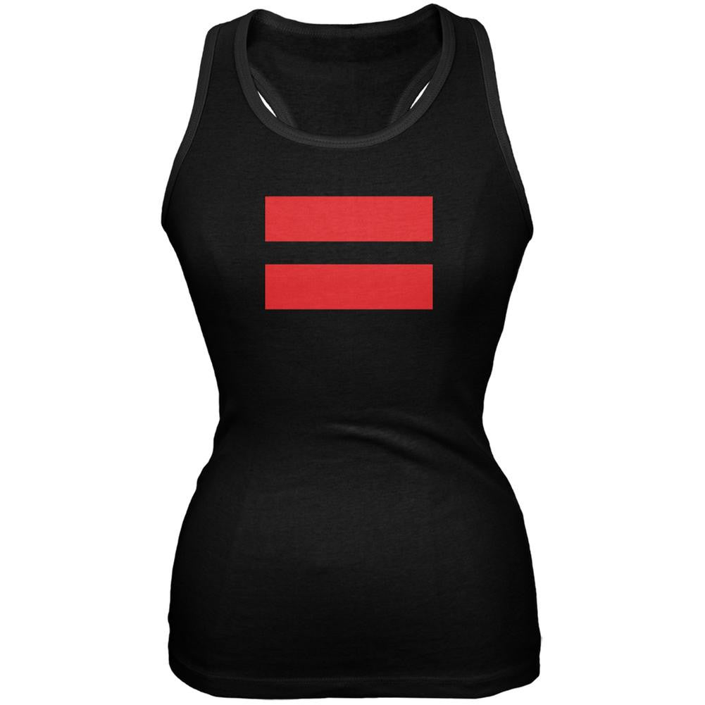 Equality for All LGBT Racism Black Juniors Soft Tank Top Juniors Tank Tops Old Glory 2XL Black