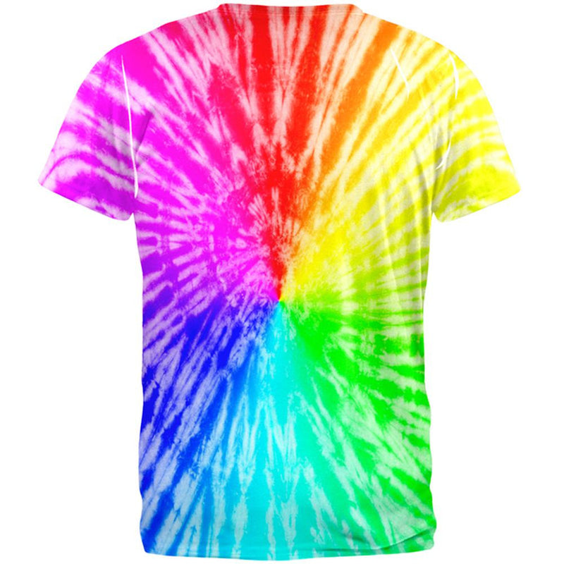 Rainbow Pride LGBT Tie Dye All Over Adult T-Shirt Men's T-Shirts Old Glory