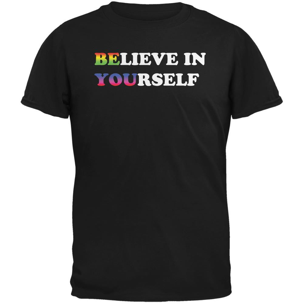 Believe in Yourself Be You LGBT Black Youth T-Shirt Youth T-Shirts Old Glory LG Black