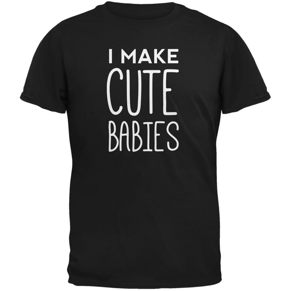 Father's Day I Make Cute Babies Dark Heather Adult T-Shirt Men's T-Shirts Old Glory