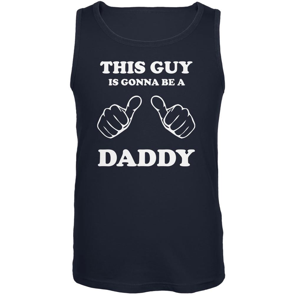 Father's Day This Guy is Gonna Be a Daddy Navy Adult Tank Top Men's Tank Tops Old Glory 2XL Blue