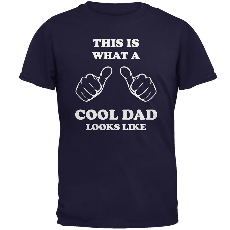 Father's Day What a Cool Dad Looks Like Navy Adult T-Shirt Men's T-Shirts Father's Day 2XL Dark Blue