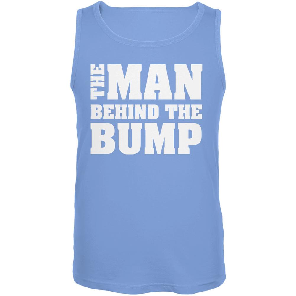 Father's Day The Man behind the Bump Carolina Blue Adult Tank Top Men's Tank Tops Old Glory 2XL Blue