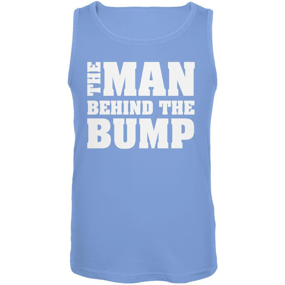 Father's Day The Man behind the Bump Carolina Blue Adult Tank Top Men's Tank Tops Old Glory 2XL Blue