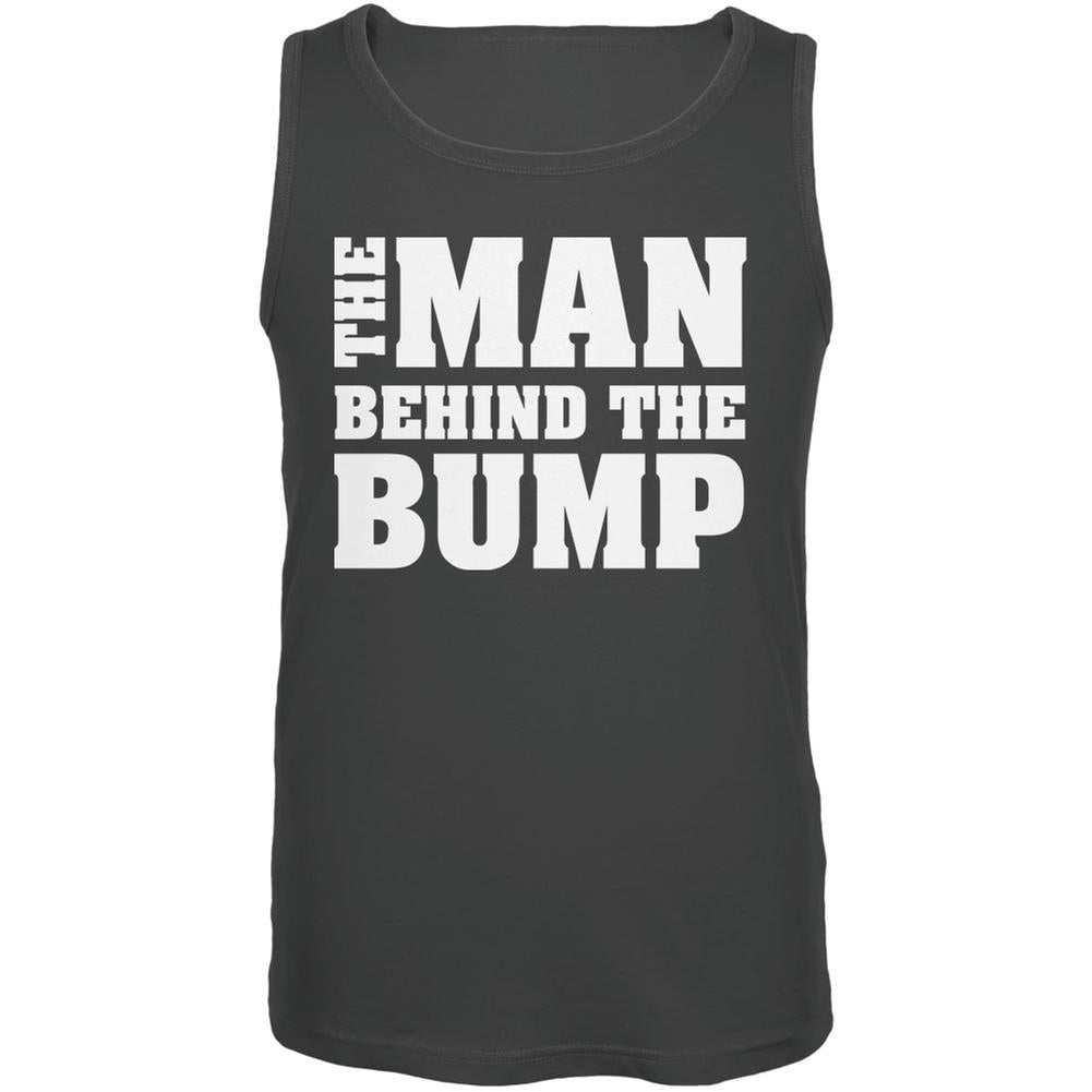 Father's Day The Man behind the Bump Charcoal Grey Adult Tank Top Men's Tank Tops Old Glory 2XL Grey